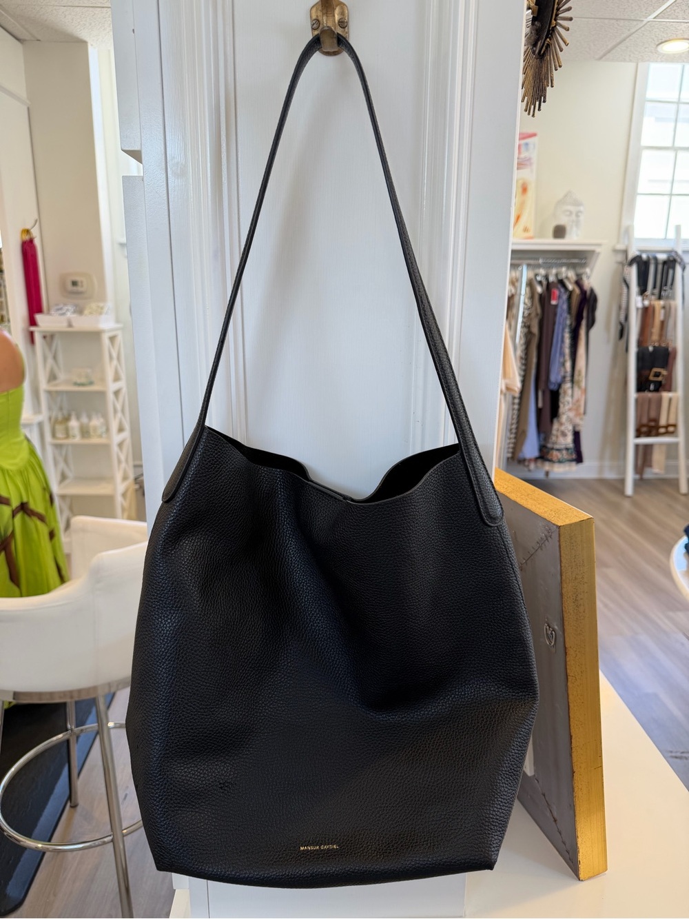 Mansur Gavriel Italian black leather Maxi Everyday Cabas